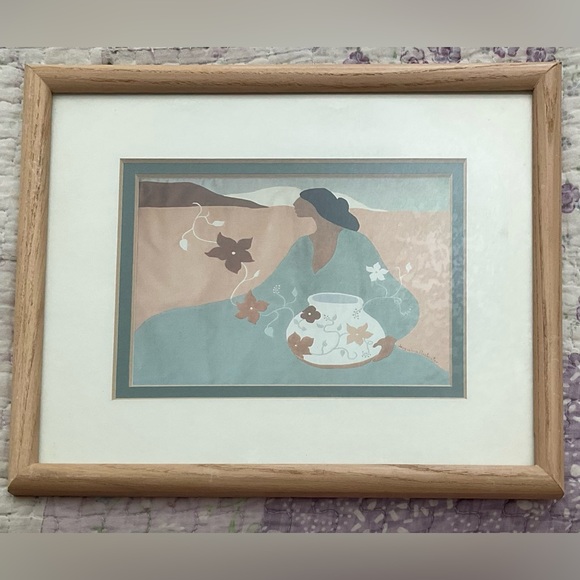 Vintage Jacqueline Rochester Summer Squash Blossom Framed Print - Picture 7 of 8